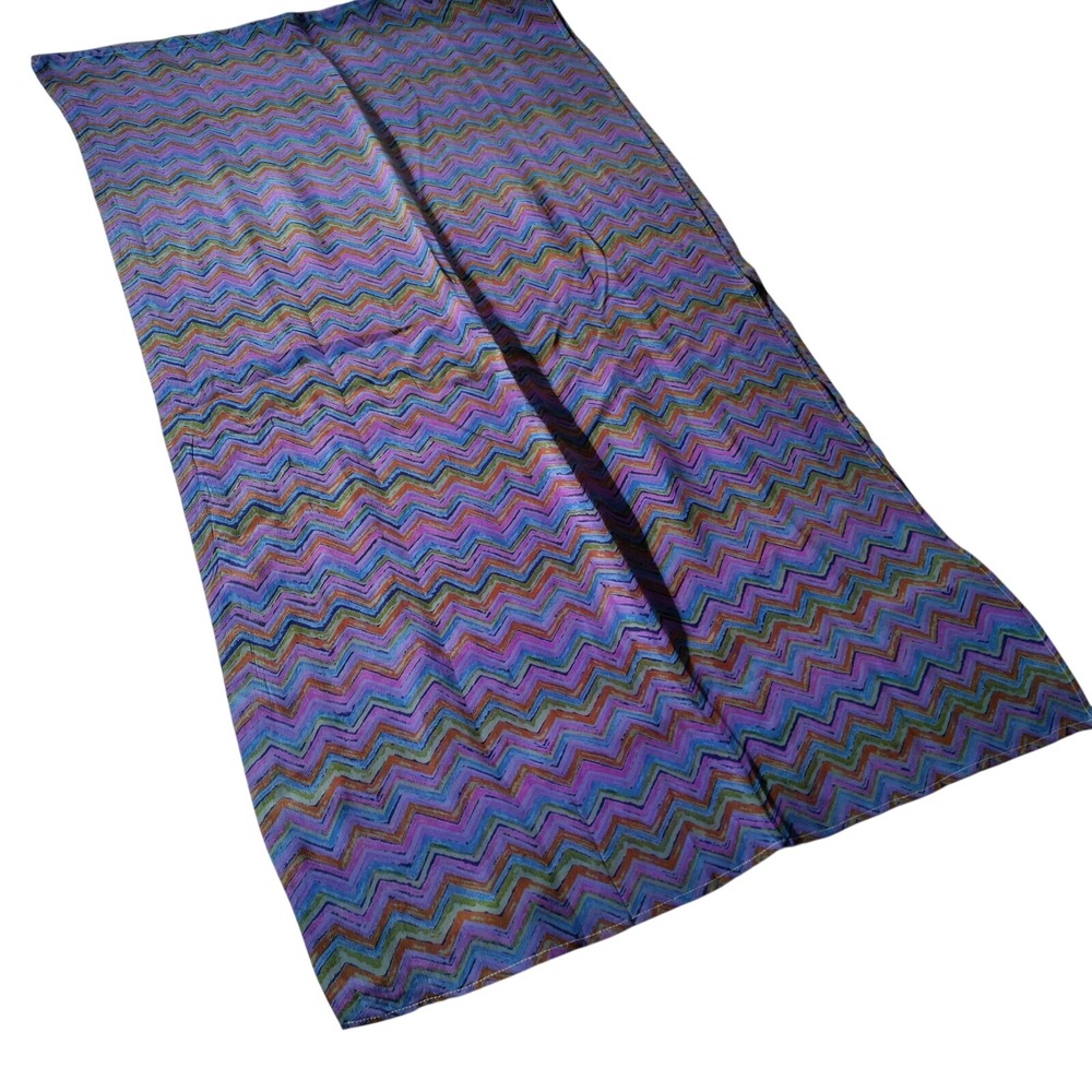 Satya Paul Multicolor Zig Zag Lines Chevron Scarf 22" x 85"